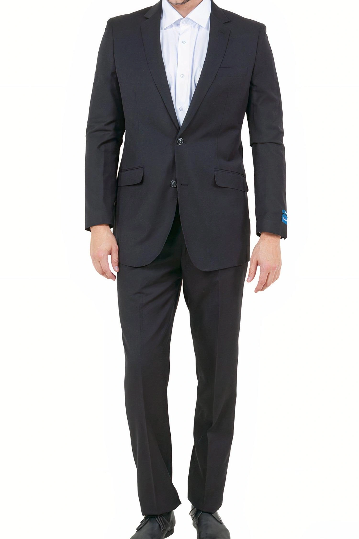 ZeGarie: Elegante Traje Negro de Lana, Corte Moderno, Perfecto para Ti.